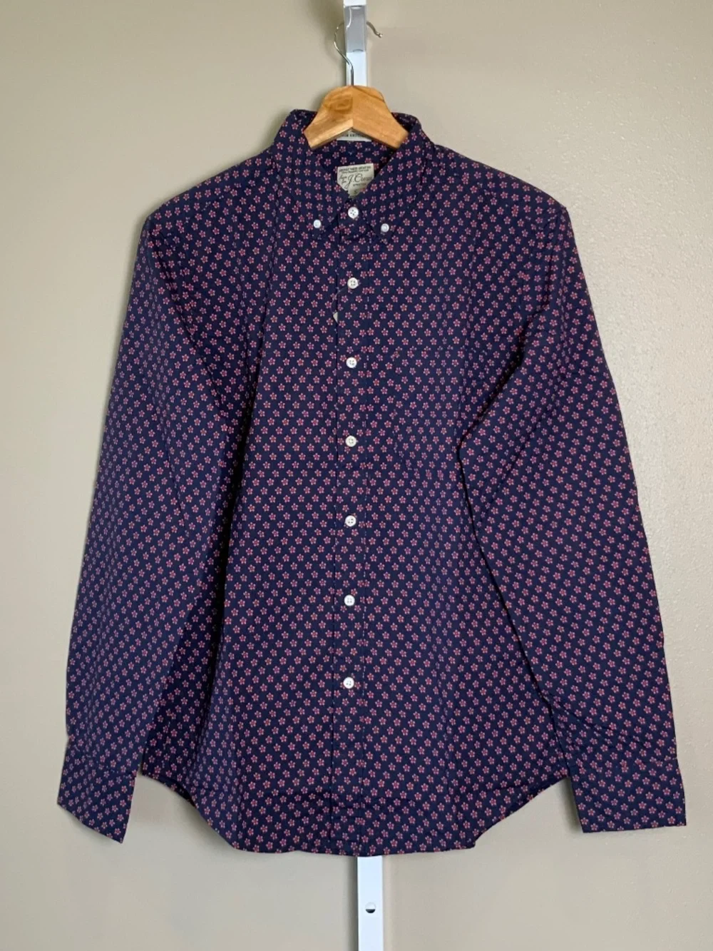 J. Crew Slim Untucked Stretch Secret Wash Cotton Poplin Button Down Shirt